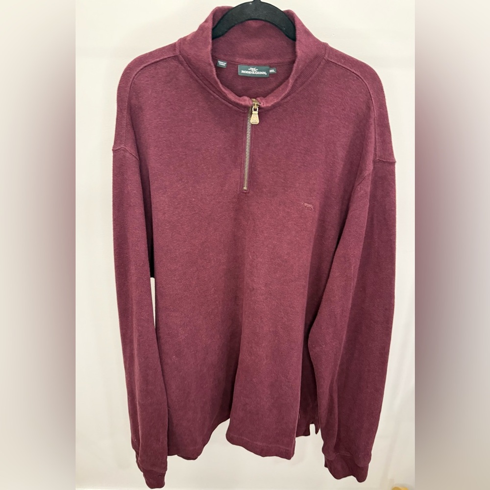 Rodd & Gunn Pullover 1/4 Zip Men's 3XL Australian Cotton Burgundy Sweater